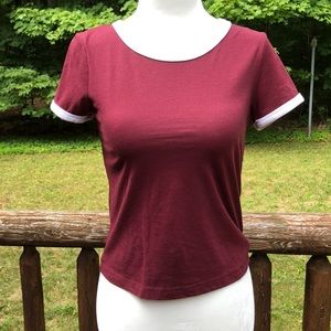 Wine Red H&M T-Shirt